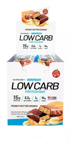 LOW CARB PROTEIN BAR CAJA 10 UNIDADES - GENTECH - comprar online