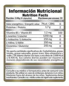 Aminoácidos Encadenados Ramificados 120 Tab Sabor Sin saborBcaa 2000 120caps Gold Nutrition Aminoácidos - comprar online