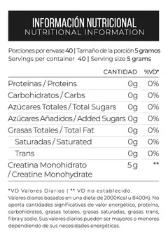Creatine Monohydrate X 200grs Sin Sabor - Protein Project - comprar online
