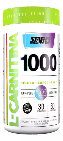 L Carnitina Star Nutrition 60 Caps. Quemador De Grasa - comprar online