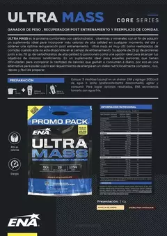 Imagen de Ultra Mass (1.5 Kg) Ena Sport Suplemento Ganador De Peso