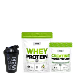 Whey Protein 908g DOYPACK + Creatina 100% Pura 300g DOYPACK Y Vaso SEGUN STOCK COMBO Star Nutrition - tienda online