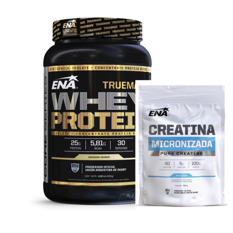True Made Whey Protein 2lbs Creatina Micronizada 300g Ena - comprar online