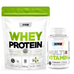 Proteina De Suero Whey Protein Star Nutrition Doypack X 2 Lb+Multivitamin All In One X60 Caps - Star Nutrition Sabor Sin sabor