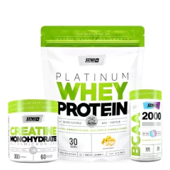 Combo Crecimiento Muscular (whey Protein DOYPACK +creatina 300GS +bcaa SEGUN STOCK - tienda online