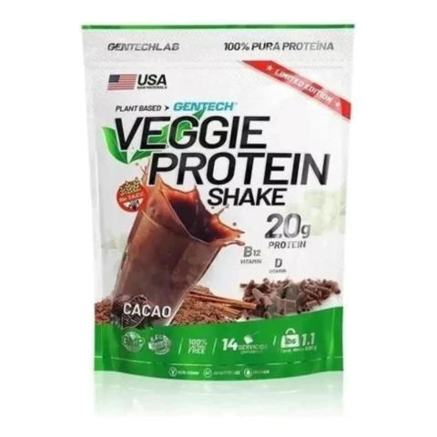 Proteina Gentech Bebida Vegana Veggie 500grs 1.1lbs Plant