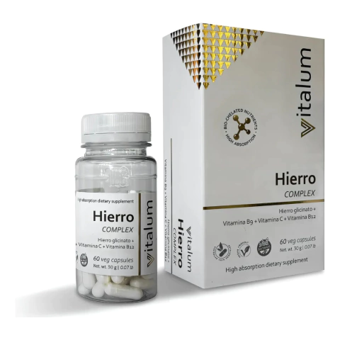Hierro Complex en Capsulas - Hgl Vitalum Sabor Sin sabor