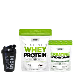 Whey Protein 908g DOYPACK + Creatina 100% Pura 300g DOYPACK Y Vaso SEGUN STOCK COMBO Star Nutrition - comprar online