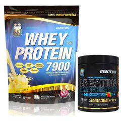 Proteína Whey Protein 7900 Afa 1 Kg + Creatina MASTICABLE Gentech - comprar online