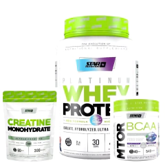 whey protein pote + creatina 300gs pote + mtor bcaa Combo recuperador muscular STAR NUTRITION - comprar online