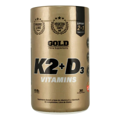 Gold Nutrition Vitaminas K2 + D3 Vegetal Suplemento 30c