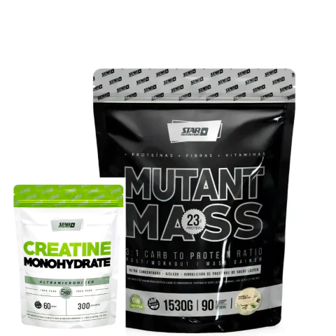 MUTANT MASS + CREATINA 300GS DOYPACK COMBO STAR NUTRITION