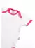 KIT 2 BODY BRANCO MANGA CURTA ROSA Q1 - loja online