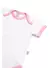 KIT 2 BODY BRANCO MANGA CURTA ROSA Q1 - comprar online