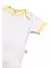 KIT2 BODY BRANCO MANGA CURTA AMARELO Q1