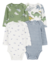 KIT 4 BODY CARTER´S MANGA LONGA DINO L6