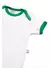KIT 2 BODY BRANCO MANGA CURTA VERDE E AZUL Q1