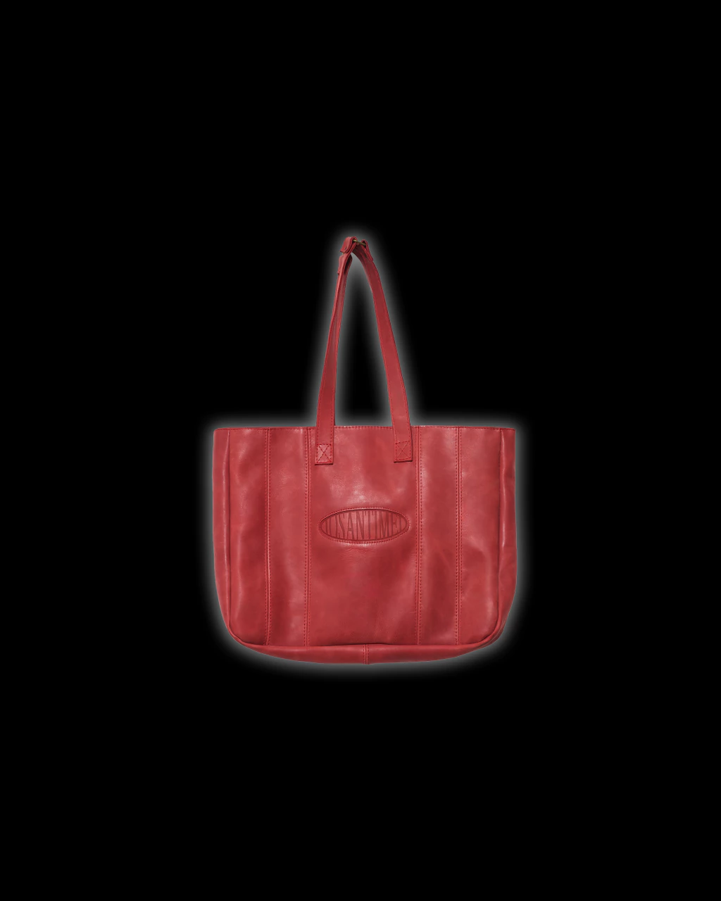 BOLSO DE CUERO ROJO