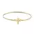 Pulseira Bracelete Fino Cruz Encaixe - Banho de ouro - comprar online