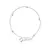 Pulseira elos grumet e bolinhas lisas - PRATA 925