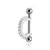 PIERCING HÉLIX OVAL - PRATA 925