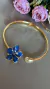 Choker Aro Wanessa Flor Azul - comprar online