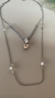 conjunto colares grafite com pedras duas cores - comprar online