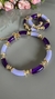 Pulseira Adriana Resinas Tons Lavanda com Dourado - comprar online