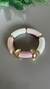 Pulseira Adriana Resinas Rose/Branco com Dourado