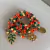 Conj de Pulseiras Bella com Cristais e Folha Verde