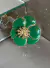 Anel Class Flor Resinada Verde com Miolo - comprar online