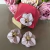 conj bracelete e brinco flower rosa com lavanda