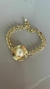 Pulseira Flor Trabalhada com Pérola tamanho maior