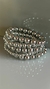 Conj de Pulseiras Bolas Prata