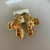 Brinco dourado orgânico Bijoux