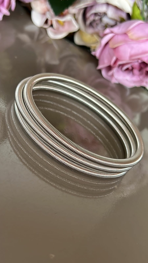 Conjunto 03 pulseiras pratas