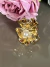 Anel Class Flor pérola com dourado