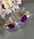 Bracelete Queen pedras em tons de roxo acrilic