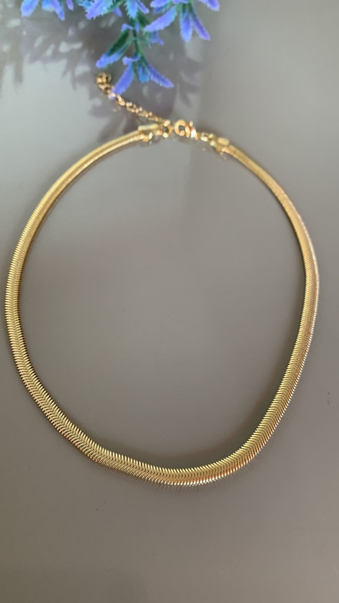 Choker Fita 0,4 cm delicada dourada