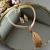Conj Colar e Brinco Samia Cristais Rose com Gota Rose Fosco