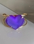 Bracelete Jade Coração Agata Roxo com Dourado