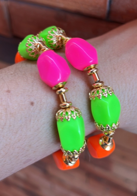 Conjunto de pulseiras Marina coloridas
