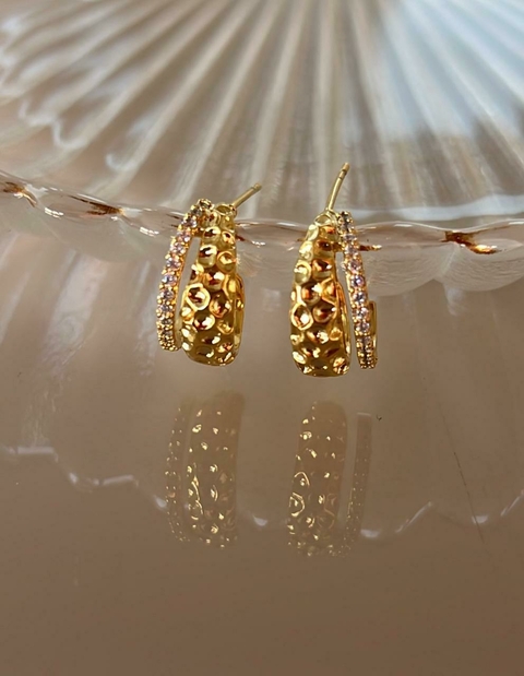Argola Dupla com Zircônia