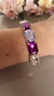 Bracelete Queen pedras em tons de roxo acrilic - comprar online