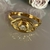 Bracelete Dourado Italiano Olho Grego com Stras