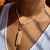 Conj Colar e Brinco Samia Cristais Rose com Gota Rose Fosco - loja online