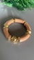 Pulseira Adriana Resinas Bege Escuro com Dourado