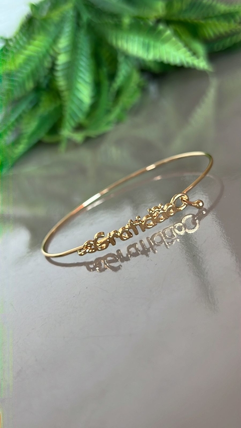 pulseira dourada “gratidão”