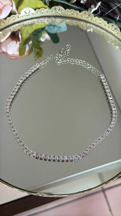 Choker Reviera Prata Zircônia