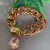 Pulseira elos pink pedra rose